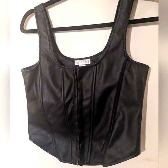 Sirens Faux Leather Bustier Top - Picture 1 of 5